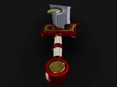 Ashbringer sword midpoly Low-poly 3D model