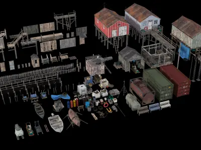 Plan V Arctic Settlement A Multi-Purpose World-Building Kit 3D model