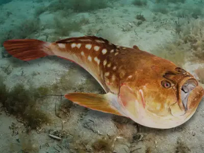Stargazer Fish - Anglerfish Animated 3D model