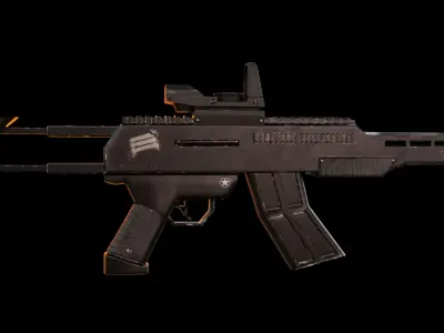 CLA-97 Assault Rifle Low-poly 3D model