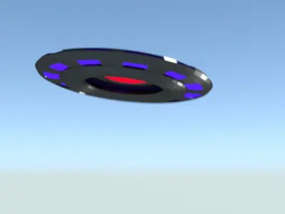 UFO Craft Animated  Low-poly 3D model