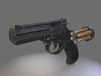 MP 412 REX Low-poly 3D model