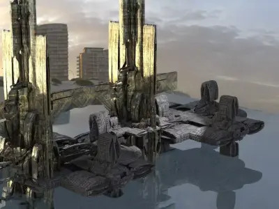 Space station solar Energy Base 2 3D model