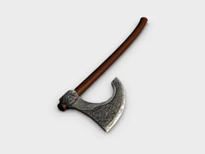 Old axe Low-poly 3D model