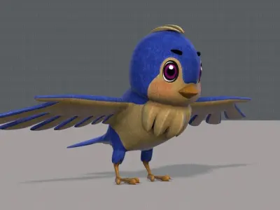 Bird V01 Low-poly 3D model