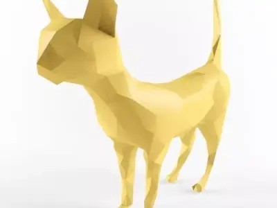 Low Poly Cat Kitten Cats Mammal Kitty 3D model