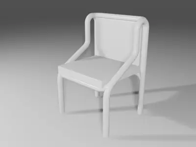 chair Low-poly 3D model 13