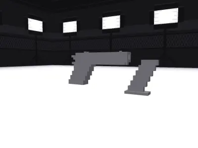 game ready low poly pistol Free low-poly 3D model