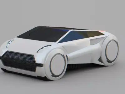 Sci-fi car Free 3D model