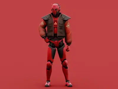 CYBORGTOPIA B-30 Rigged for Unreal Engine - Unity - MIXAMO 3D model