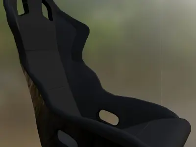 Recaro PROFI Racing Bucket Seats Low-poly 3D model