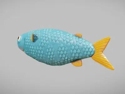 Stylized Fish Low-poly 3D model