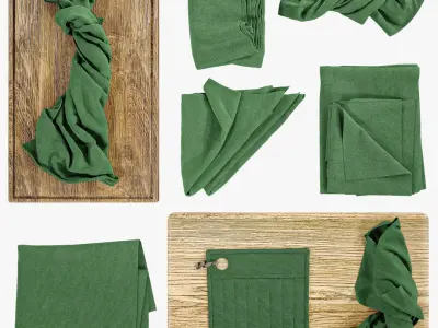 Towel set 04 3D model