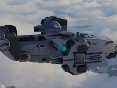 SF Sci-fi futuristic Dropship 3D model