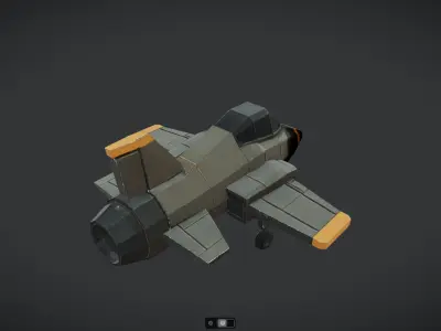 Spacecraft Jet aircraft plane 3dmodel 12 3D model