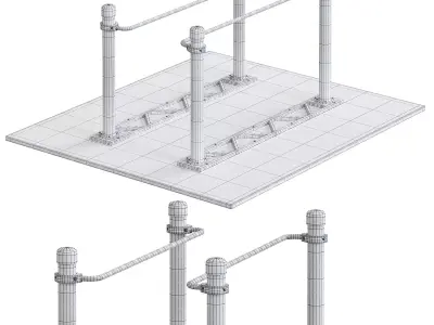 Parallel bars for wheelchair users by Kenguru Free low-poly 3D model