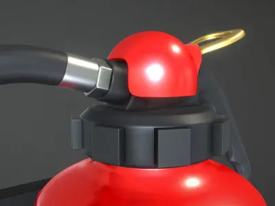 High-Poly Fire Extinguisher 3D model