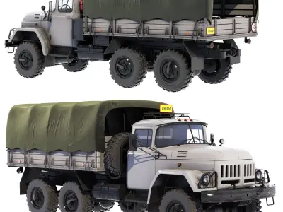 ZiL 131 tarpaulin body 1967 3D model