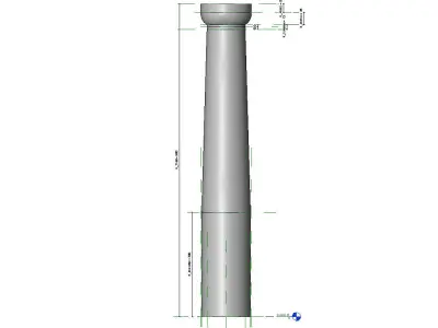 3D Parametrich Doric Column REVIT - 3Ds max Low-poly 3D model