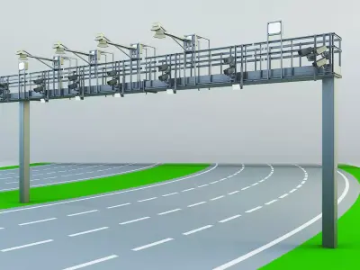 Multi lane free flow MLFF 3D model