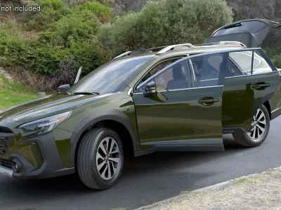Subaru Outback 2025 Green 3D model
