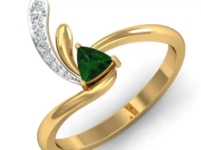 jwellary 3d model elegant diamond ring gold 3D model