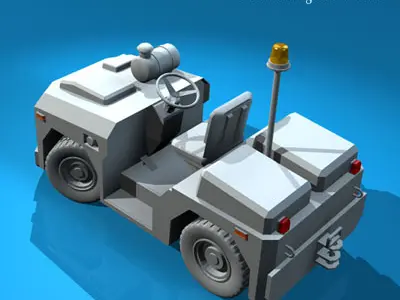 Airport tow tractor3 3D model