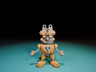Retro Robot Pack Vol 1 - N64 GameCube Era Stylized Characters Low-poly 3D model