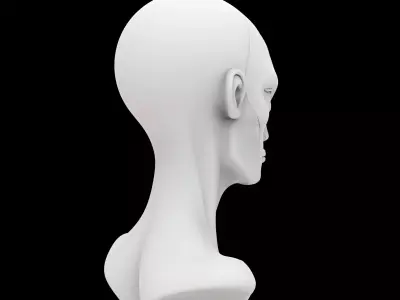 Futuristic Alien Bust 3D Print Model 3D print model purchase