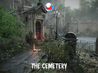The Cemetery Pack Low-poly 3D model