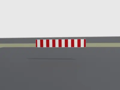 Construction Barrier Version 1 600-34 250x1600mm Low-poly 3D model