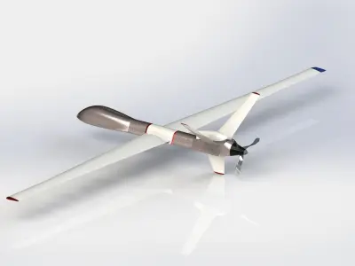 UAV Fixed Wing Atomics MQ-9 Reaper Model Free 3D print model
