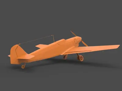 BF109B toy airplane 3D print model