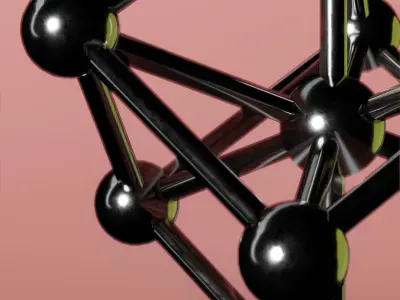 Plain Steel Atomium Decorative Replica Free 3D model