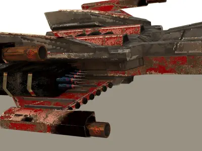 Sci fi space fighter  Low-poly 3D model