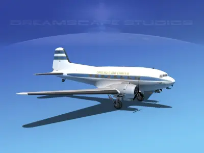 Douglas DC-3 Carlysle 3D model