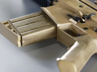 SCAR-H Assault Rifle Low-poly 3D model