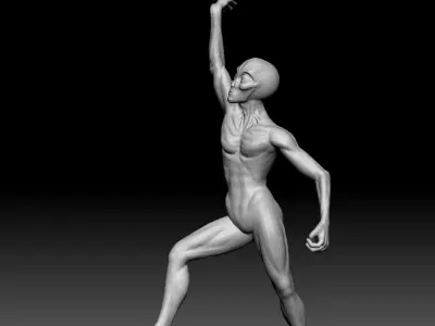 Alien Statue - 0170 3D print model