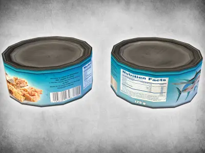 Canned Tuna Low-poly 3D model