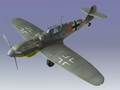 messerschmitt wwii bf fighter 3D model