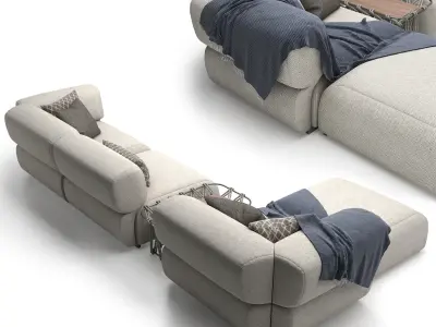 Sofa B and B Italia Butterfly 3D model