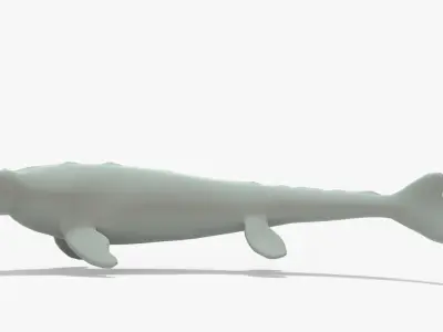 Mosasaurus Rigged Basemesh Low-poly 3D model
