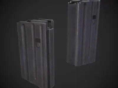 M14 20 Rounds Magazine Low-poly 3D model