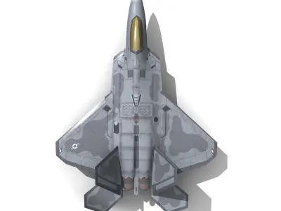 F 22 Raptor Low-poly 3D model