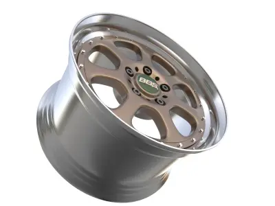 BBS Bugatti costom wheel and stock wheel 3D model