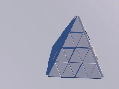 Sci Fi Object No14 - Pyramid Sphere Torus 2019 Low Poly 3D model
