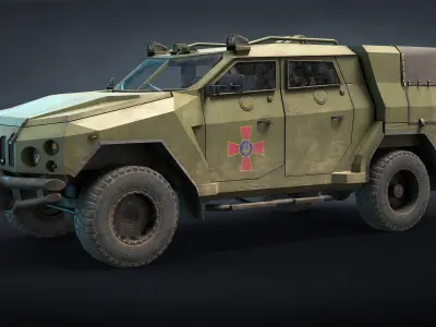 Novator Ukrainian Armored Vehicle Low-poly 3D model