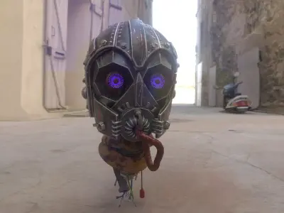 robot Head Free 3D model