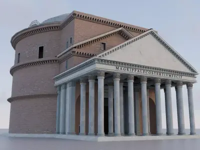 Ancient Roman Pantheon High Detail PBR Texture 3D Model 3D model