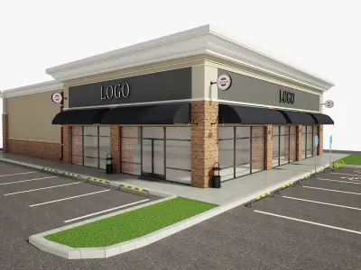 Retail Store Building 3D model